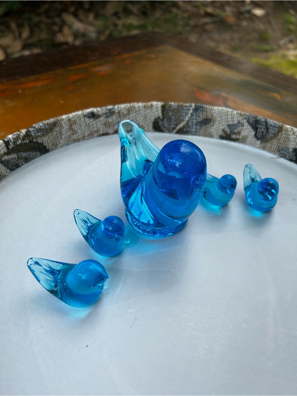 Vintage Leo Ward Bluebirds of Happiness Figurine Set - 5 Pieces - Picture 3 of 6